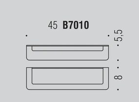 Colombo design over b7010vss portasciugamani 45 cm con fissaggio a fisher in acciaio satinato