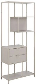 Libreria grigia 77x185x35 cm Seaford – Actona