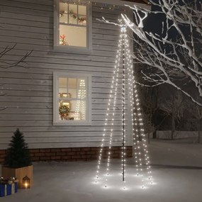 Albero di Natale con Puntale e LED di varie intensità e altezze, Bianco Freddo / 300 cm / 310