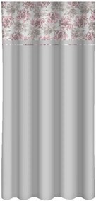 Tenda decorativa grigio chiaro con stampa di peonie rosa Larghezza: 160 cm | Lunghezza: 250 cm