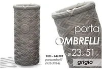 Portaombrelli da ingresso grigio salvaspazio h. 51 cm