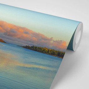 Carta da parati autoadesiva – Lago e tramonto