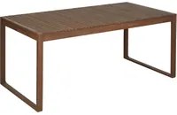 Tavolo da pranzo da giardino in legno di acacia scuro 180 x 90 cm piano rettangolare resistente agli agenti atmosferici design classico