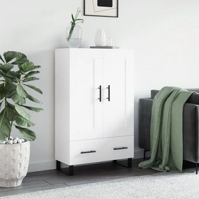 Credenza Bianca 69,5x31x115 Cm İn Legno Multistrato /