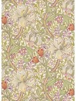 Morris & Co Carta da parati Golden Lily - Olive/ Russet
