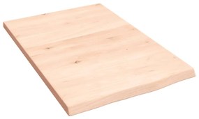 Ripiano a parete 40x60x2 cm legno massello rovere non trattato