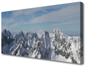 Stampa quadro su tela Paesaggio di montagne 100x50 cm