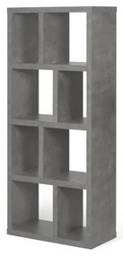 Libreria grigia effetto cemento 70x159 cm Berlin - TemaHome