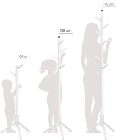 Appendiabiti da terra LINEA, bianco