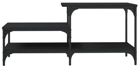 Tavolino da salotto nero 100x50,5x45 cm in legno multistrato