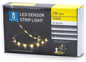 Aigostar - Striscia LED dimmerabile con sensore 1m LED/2W/4xAAA 3000K IP65