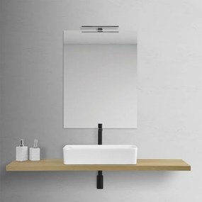 Mensola bagno 110 cm rovere miele per lavabi da appoggio serie Master