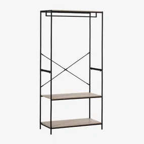 Rella appendiabiti con ruote ripiano inferiore 5 ganci, Stand appendiabiti  industriale in metallo 103,5x40x162,5cm - Costway