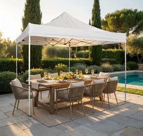 LEVIS - gazebo pieghevole e richiudibile completo di sacca protettiva in alluminio 3 x 3 m