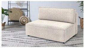 Modulo divano in velluto a coste color crema, pezzo centrale Nihad modular - Bobochic Paris