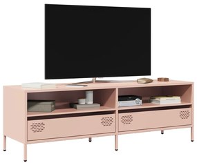Mobile Tv Rosa 135x39x43,5 Cm İn Acciaio Laminato A Freddo /