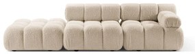Divano componibile beige con rivestimento in bouclé 288 cm Bellis – Micadoni