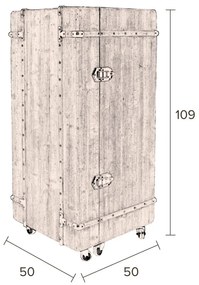 Portabottiglie in legno di abete per 30 bottiglie, 50x109 cm Lico - Dutchbone