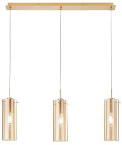 Lampadario Moderno I-MAGIC-SQ3-ORO oro paralume oro 3x E27 LUCE AMBIENTE DESIGN