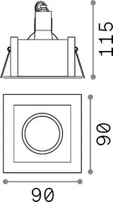 Ideal Lux - Faretto da incasso FUNKY 1xGU10/50W/230V 9x9 cm cromo lucido