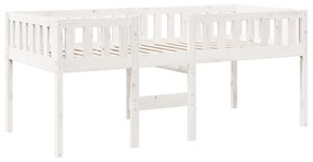 Letto per bambini senza materasso bianco 80x200cm massello pino