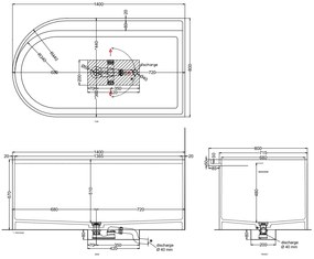 Cielo Febe Vasca 140x80 A Parete Con Troppo Pieno In Livingtec Brina