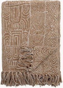 Plaid intrecciato a mano con frange Bresso