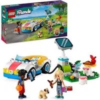 LEGO FRIENDS AUTO ELETTRICA E CARICABATTERIE STAZIONE DI RICARICA A ENERGIA SOLARE CON 2 MINI BAMBOLINE