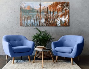 Quadro su tela – Fiume nel mezzo della natura autunnale
