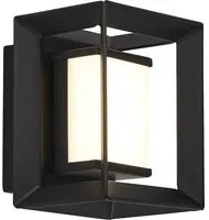 Applique Moderna Chaplin Acciaio Bianco Policarbonato Nero Led 1,7W 3000K