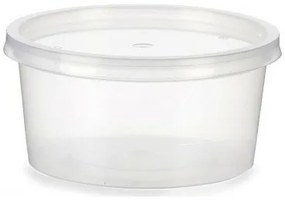 Porta pranzo Rotonda Trasparente polipropilene (12,5 x 6 x 12,5 cm) (500 ml)