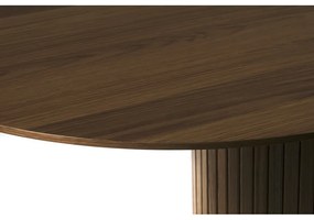 Tavolo da pranzo marrone con piano in rovere 95x180 cm Nola - Unique Furniture