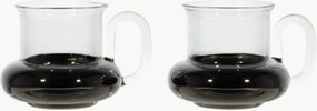 Set di 2 tazze da tè fatte a mano in vetro borosilicato Bump