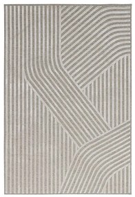 Tappeto Mayfair geometrico in viscosa tortora, L 290 x L 200 cm