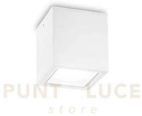 Techo square faretto da soffitto per esterno ip54 1 luce gu10 9cm b...