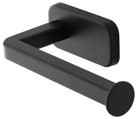 Porta rotolo wc a muro in acciaio inox nero con doppio fissaggio