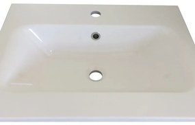 Lavabo da appoggio   rettangolare in resina L 61 x P 46 x H 14.5 cm bianco