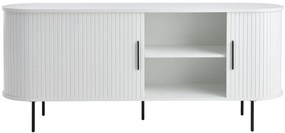 Cassettiera bianca con ante scorrevoli 180x76x45 cm Nola – Unique Furniture