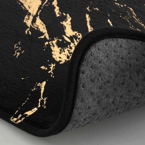Tappetino per il bagno nero/dorato 45x75 cm Aquamarbre – douceur d'intérieur