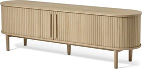 Mobile TV di colore naturale effetto rovere 180x56x40 cm Meta – Unique Furniture