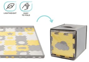 KINDERKRAFT select - Puzzle in schiuma LUNO 30 pezzi grigio/giallo