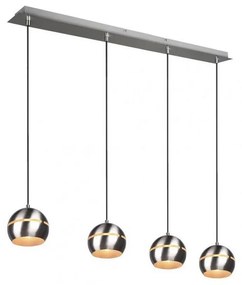 Trio - Lampadario a sospensione con filo FLETCHER 4xE14/40W/230V cromo opaco