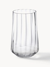 Set di 6 bicchieri plissettati in cristallo Bernadotte