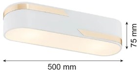 Argon 6003 - Plafoniera TONI 3xE27/15W/230V bianco/oro