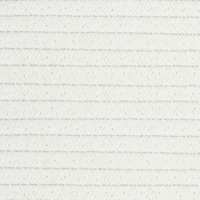 Cestino Portaoggetti Marrone e Bianco Ø40x25 cm in Cotone