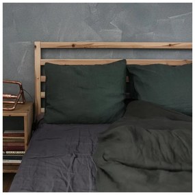 Lenzuolo elastico di lino grigio scuro, 180 x 200 cm Dark Grey - Linen Tales