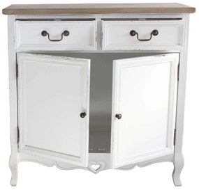 CONSTANCE - credenza 2 ante 2 cassetti in legno di paulownia shabby chic