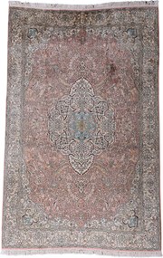 Cashmere Silk Tappeto 270 x 190 (Indian) Annodato A Mano