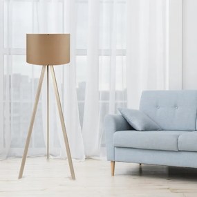 Lampada da terra AYD 1xE27/40W/230V marrone/beige