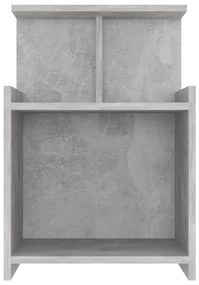 Comodini 2 pz grigio cemento 40x35x60 cm in truciolato